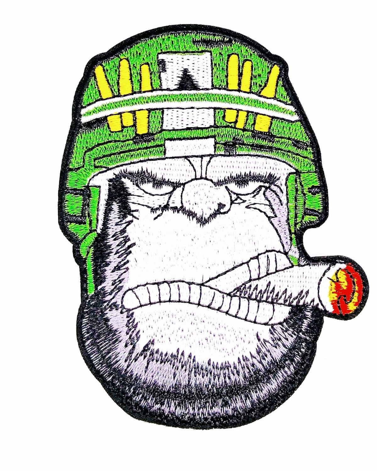 Parche Termoadhesivo Gorila Militar Fumando 10x7cm