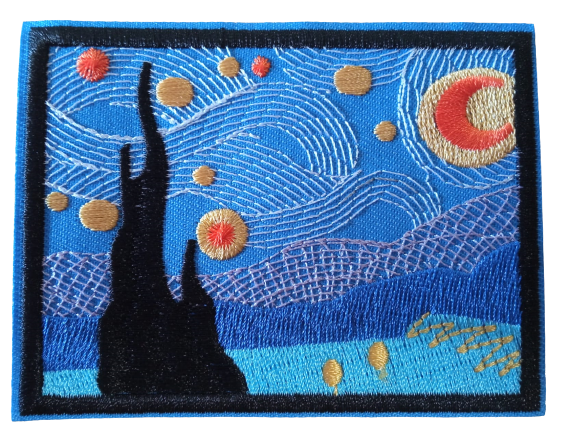 Parche Termoadhesivo La Noche Estrellada Van Gogh 9,5x7cm