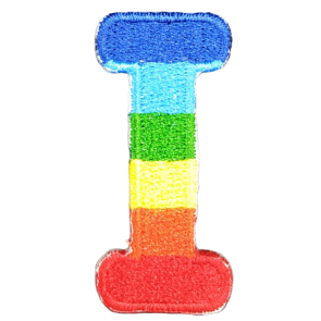 Parche Termoadhesivo Letra Letter I Arco iris 4 cm