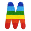 Parche Termoadhesivo Letra Letter M Arco iris 4 cm
