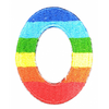 Parche Termoadhesivo Letra Letter O Arco iris 4 cm