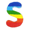 Parche Termoadhesivo Letra Letter S Arco iris 4 cm