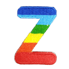 Gemelolandia | Parche Termoadhesivo Letra Letter Z Arco iris 4 cm | Muy Adherentes | Patch Stickers Para Decorar Tu Ropa | Fáciles de Poner