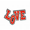 Parche Termoadhesivo Love red 8x6 cm