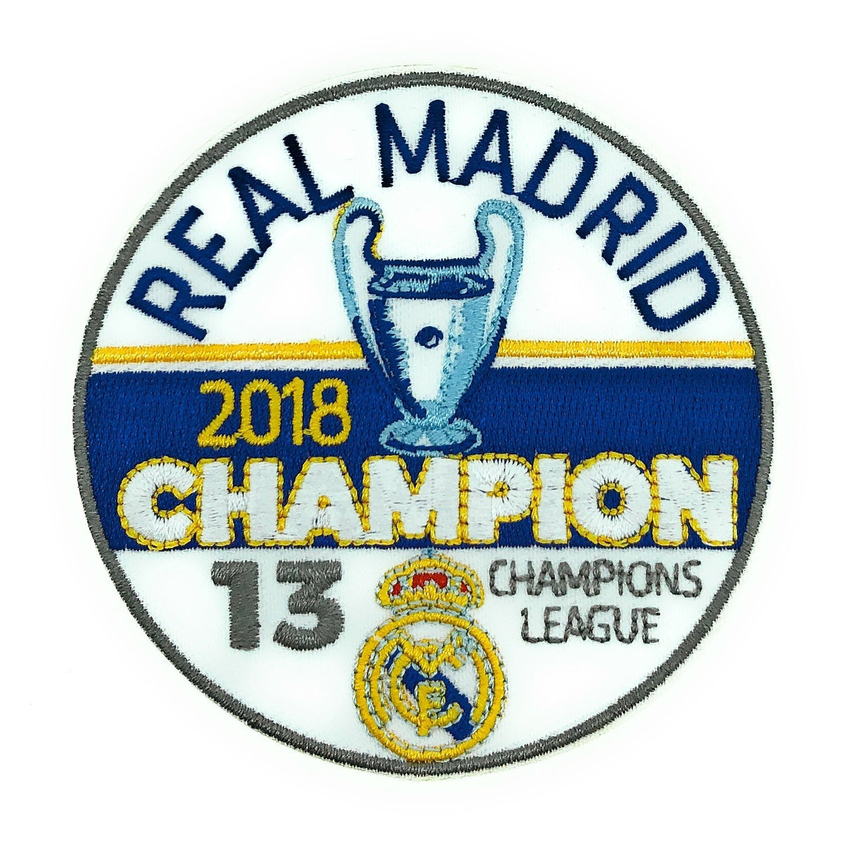 Parche Termoadhesivo Real Madrid Campeones Champions League 2018 9cm