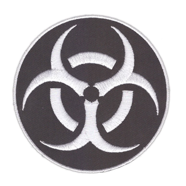 Parche Termoadhesivo Señal de Peligro Biohazar 8cm