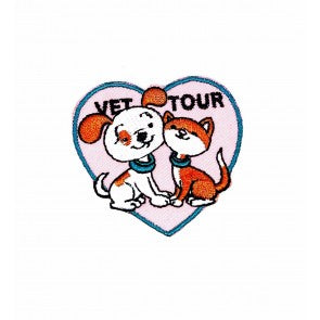 Parche Termoadhesivo Veterinario love 5x4 cm