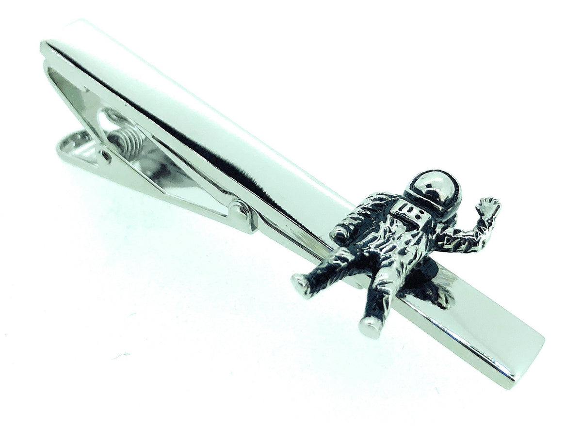 Pasador de Corbata Astronauta Plateado