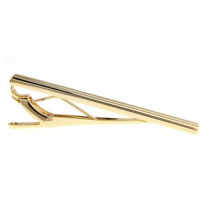 Pasador de Corbata Golden Single Stripe
