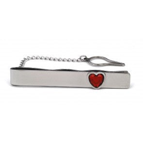 Pasador de Corbata Red Heart Stone