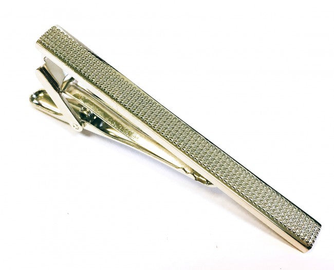 Pasador de Corbata Silver Tie Clip with Squares Design