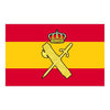 Pack 5 pegatinas de la bandera España con símbolo de la guardia civil 10x6cm
