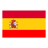 Pack 5 pegatinas de la bandera España con escudo 10x6cm