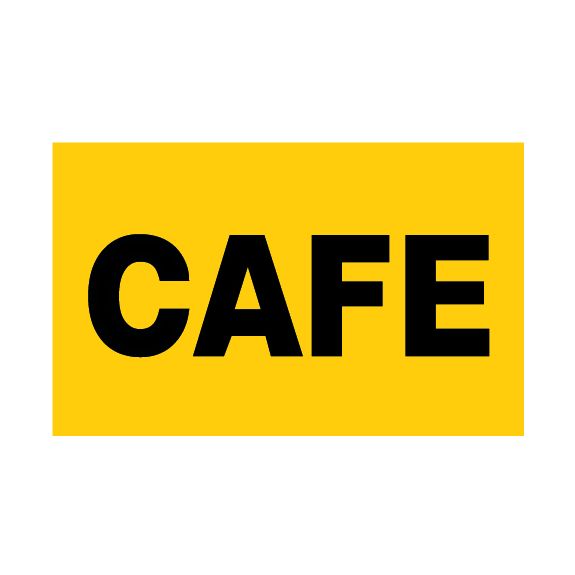 Pack de 5 pegatinas CAFE 10x6cm
