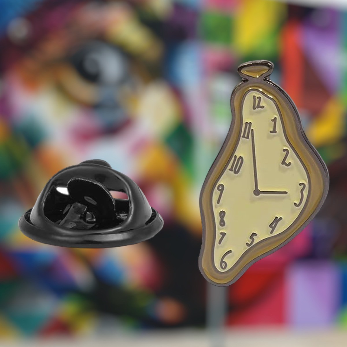 Pin de Solapa Reloj Surreal Salvador Dalí Esmaltado 30x23mm