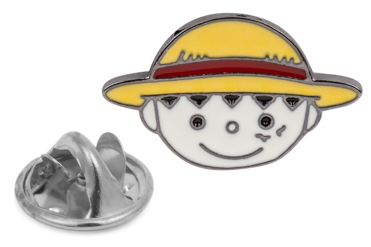 Pin de solapa luffy de one piece esmaltado a color 25mm