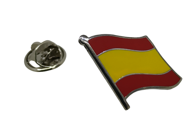 Pin de Solapa Bandera Ondeando España Mastil 20x18mm