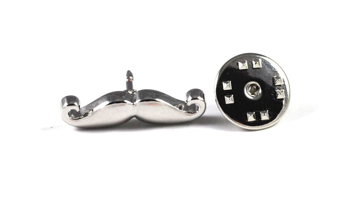 Pin Bigote Clásico Acero
