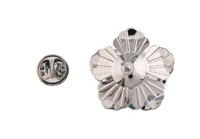 Pin Broche de Solapa Flor Azul Celeste