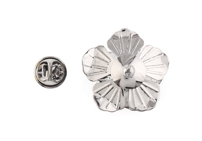 Pin Broche de Solapa Flor Marrón