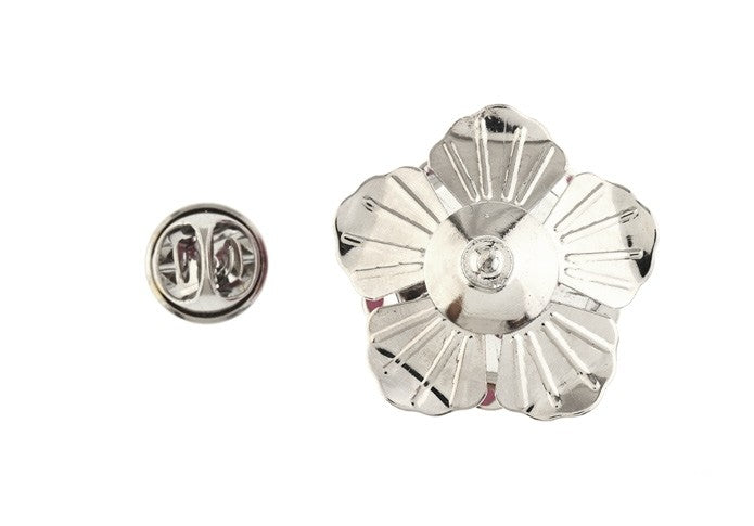 Pin Broche de Solapa Flor Rosa