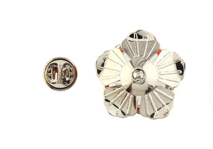 Pin Broche de Solapa Flor Rosa Oscuro
