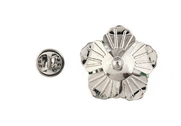 Pin Broche de Solapa Flor Verde