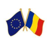 Pin de Solapa Bandera de La Unión Europea y Bandera de Rumanía