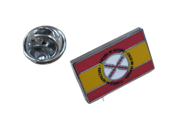 Pin de Solapa Bandera España Lema Tercios de Flandes 18x11mm