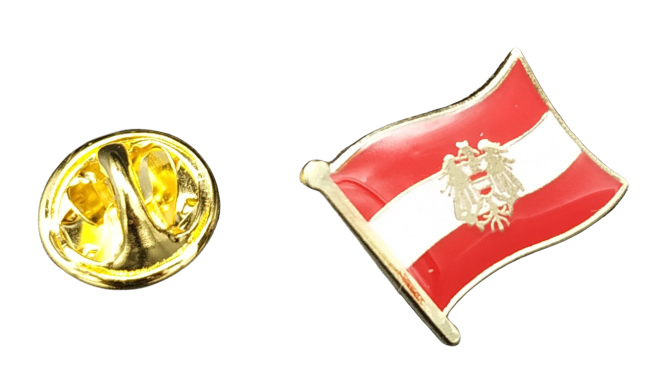 Pin de Solapa Bandera Mastil Austria 16x15mm