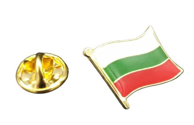 Pin de Solapa Bandera Mastil Bulgaria16x15mm
