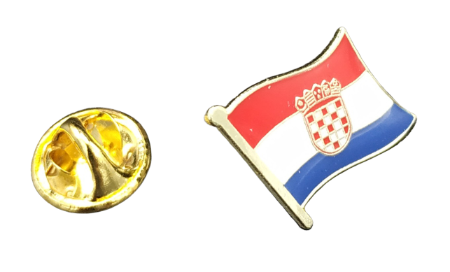 Pin de Solapa Bandera Mastil Croacia 16x15mm