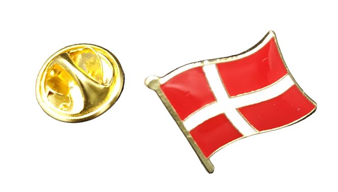 Pin de Solapa Bandera Mastil Dinamarca 16x15mm