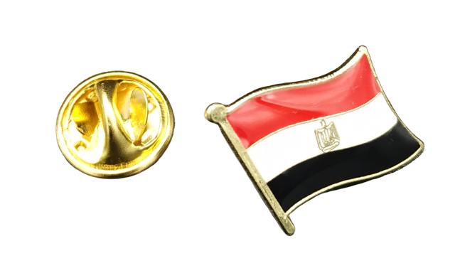 Pin de Solapa Bandera Mastil Egipto 16x15mm