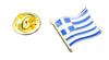 Pin de Solapa Bandera Mastil Grecia 16x15mm