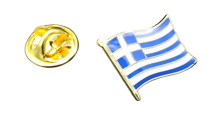 Pin de Solapa Bandera Mastil Grecia 16x15mm