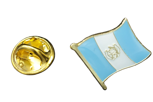 Pin de Solapa Bandera Mastil Guatemala 16x15mm