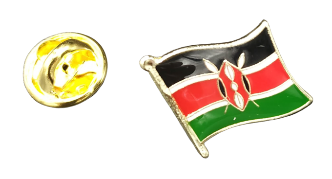Pin de Solapa Bandera Mastil Kenia 16x15mm
