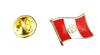 Pin de Solapa Bandera Mastil Peru 16x15mm