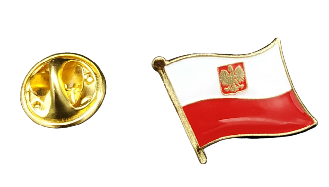 Pin de Solapa Bandera Mastil Polonia 16x15mm