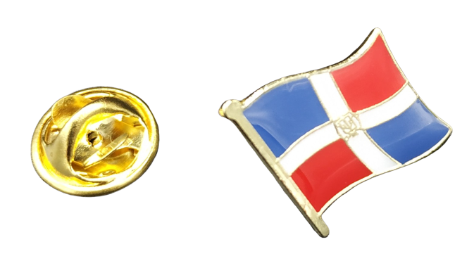Pin de Solapa Bandera Mastil Rep Dominicana 16x15mm