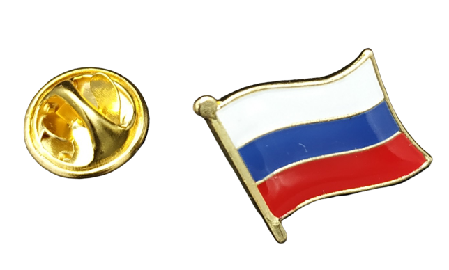 Pin de Solapa Bandera Mastil Rusia 16x15mm