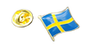 Pin de Solapa Bandera Mastil Suecia 16x15mm
