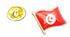 Pin de Solapa Bandera Mastil Tunez 16x15mm