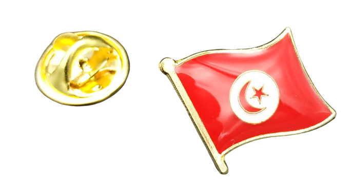 Pin de Solapa Bandera Mastil Tunez 16x15mm