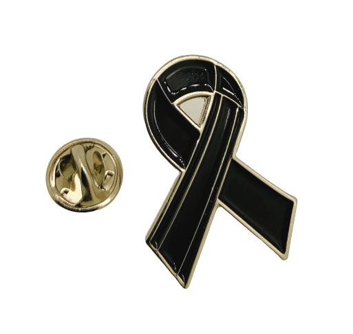 Pin de Solapa Black Ribbon-Lazo Negro