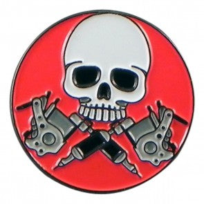Pin de Solapa Calavera con Tatuajes