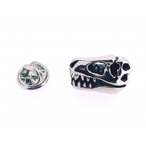 Pin de Solapa Calavera T REX Plateada