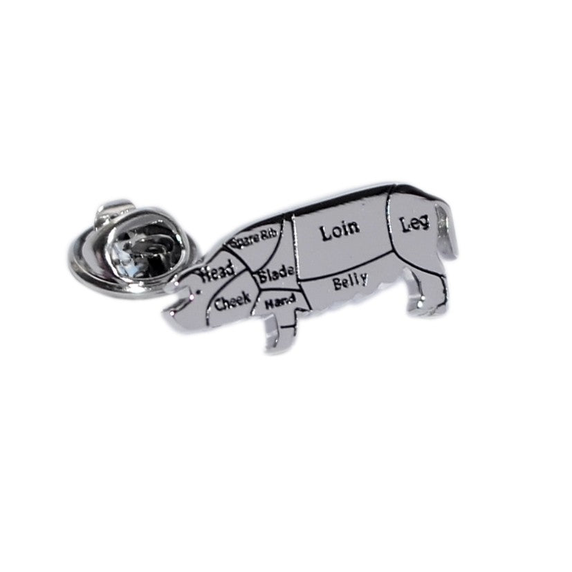 Pin de Solapa Carnicero Partes del Cerdo