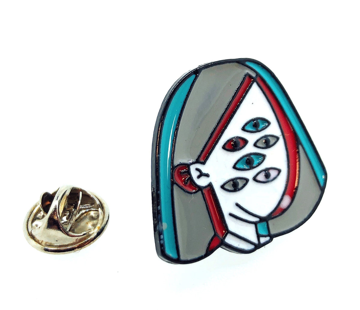 Pin de Solapa Chica con seis ojos 25x25mm
